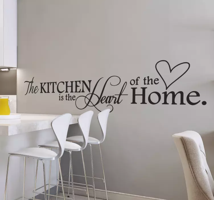 Adesivo murali cucina Heart of the home - TenStickers