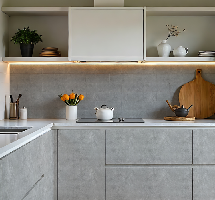 Adesivo per cucina imitazione effetto pietra - TenStickers