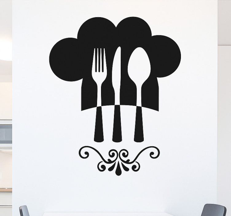 Adesivo per cucina monocolore elegante cutterly - TenStickers