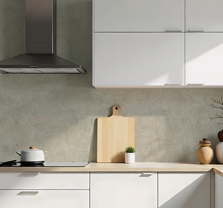 Adesivo per cucina tonalità di pietra crema - TenStickers