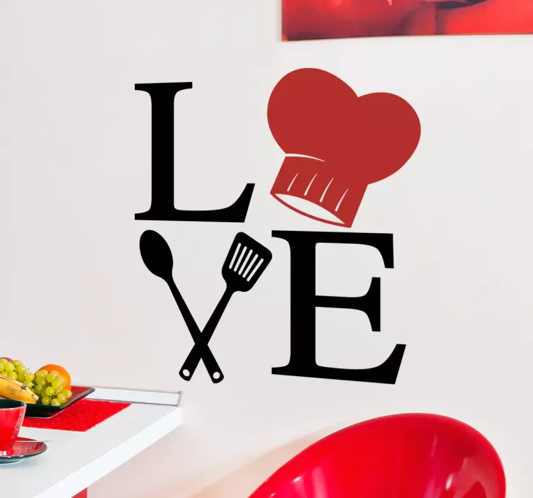 Adesivo per cuochi love - TenStickers