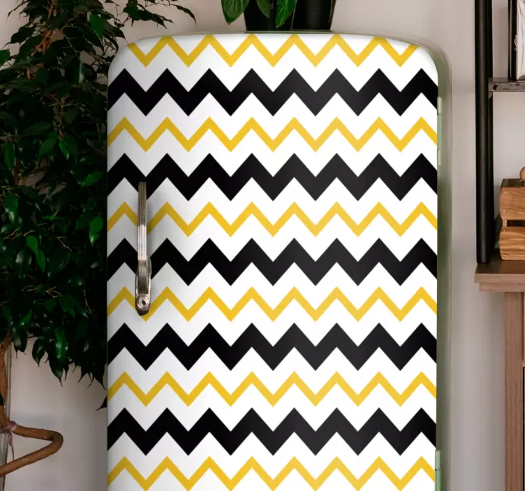 Adesivo per frigo accento stile chevron - TenStickers