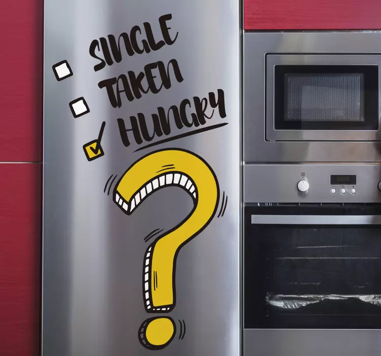 Originale sticker per frigo per affamati - TenStickers