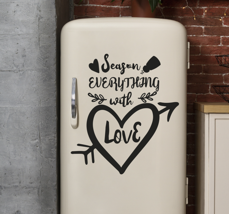 Fantastico adesivo per frigo scritte d'amore - TenStickers