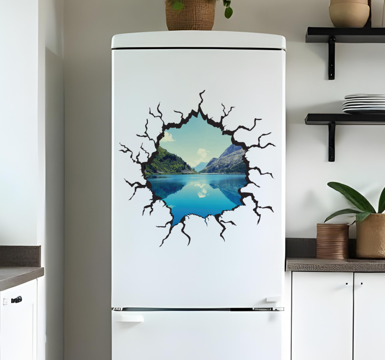 Adesivo per frigo buco - TenStickers