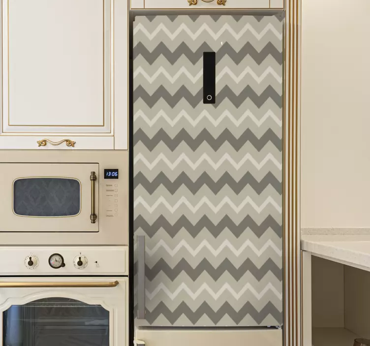 Adesivo per frigo copertina con motivo a chevron - TenStickers