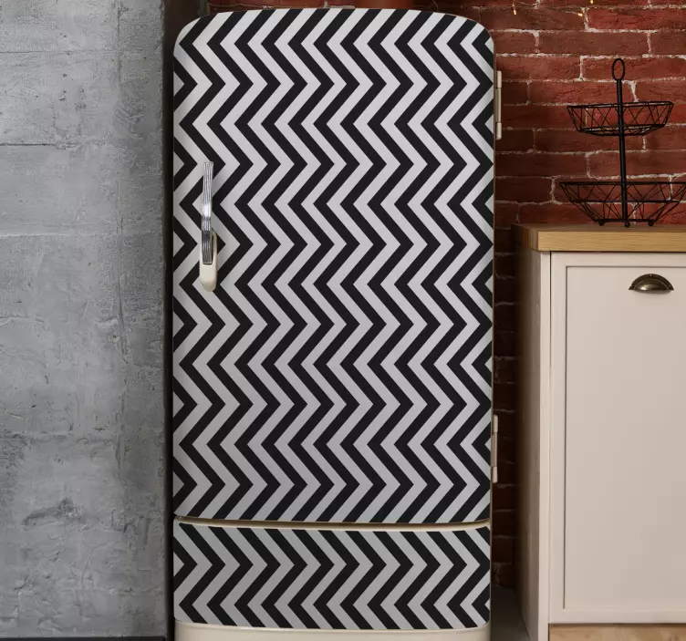 Adesivo per frigo copertina con motivo a zigzag - TenStickers
