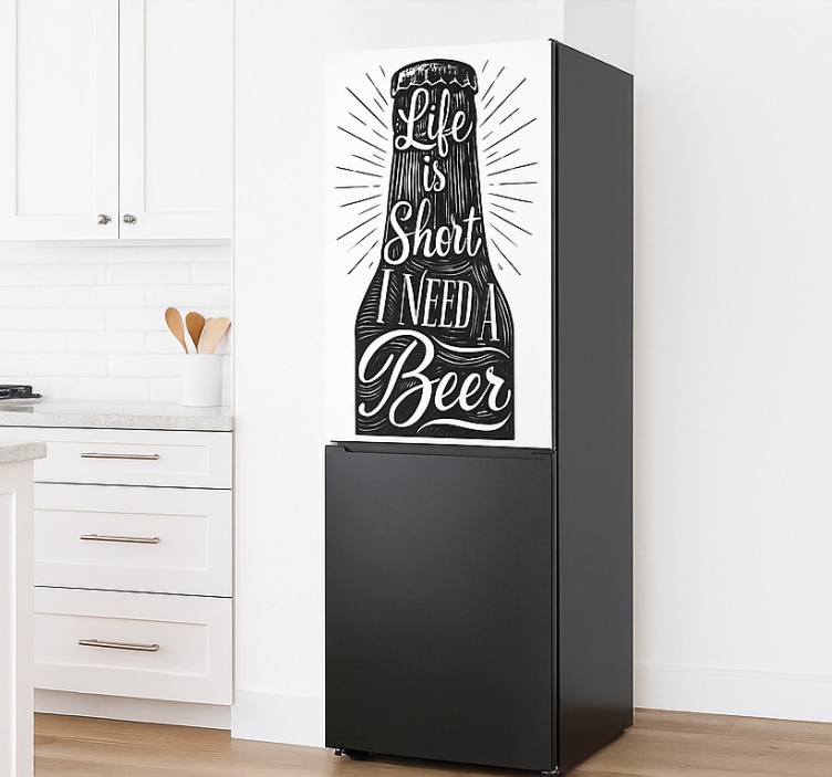 Adesivo per frigo decorazioni con fogliame naturale - TenStickers