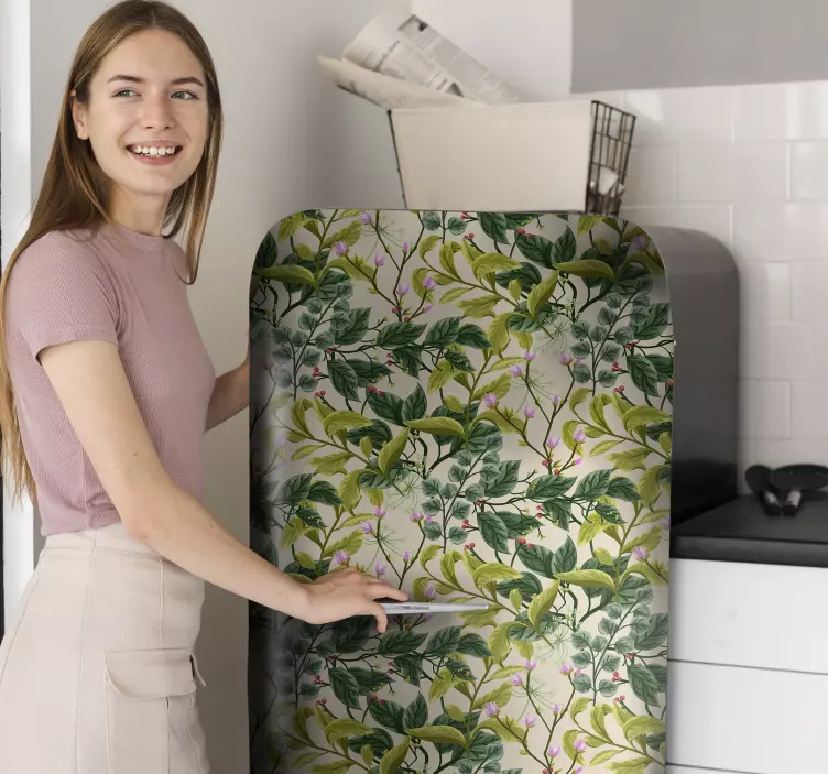 Grazioso  adesivo per frigo  floreale - TenStickers