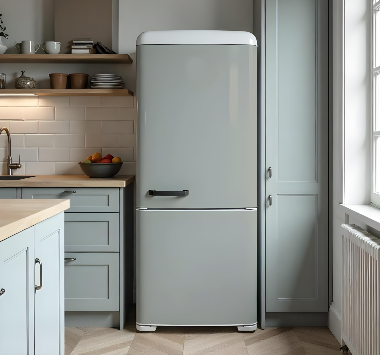 Adesivo per frigo grigio pieno - TenStickers