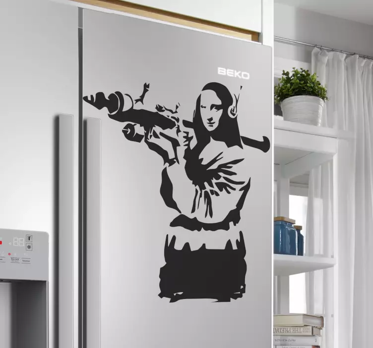 Adesivo per frigo guerriera mona lisa - TenStickers