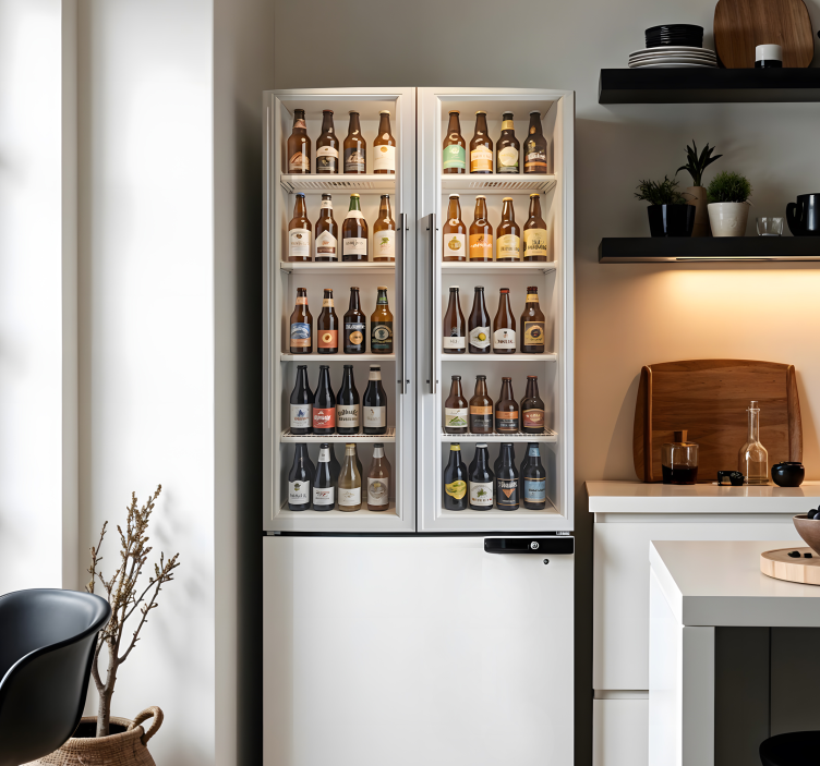 Adesivo per frigo marche di birra - TenStickers