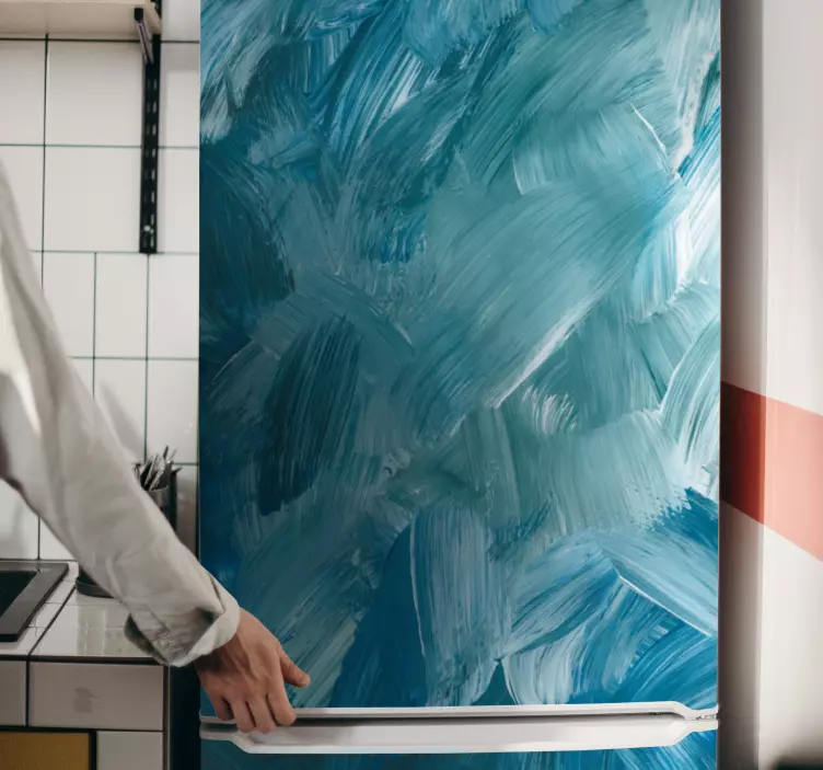 Adesivo per frigo motivo a colori spazzolati - TenStickers