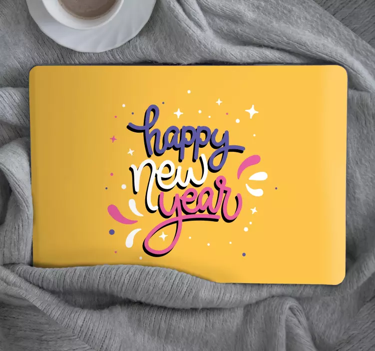 Adesivo natalizio buon anno - TenStickers