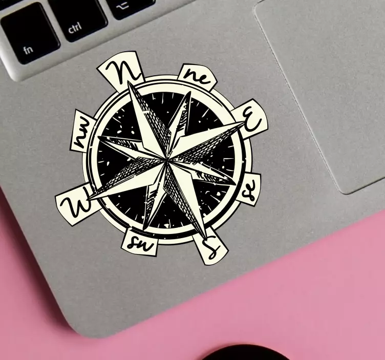 Adesivo per laptop rosa dei venti - TenStickers