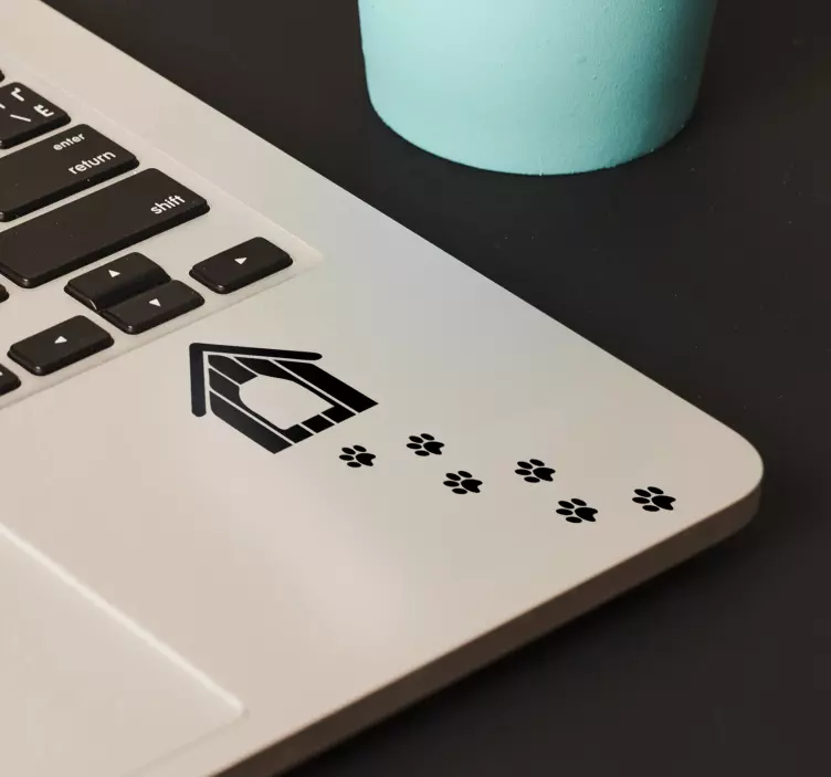 Adesivo per laptop cane impronte - TenStickers