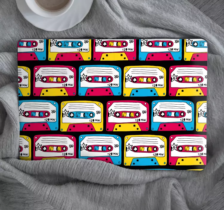 Adesivo per laptop cassette colorate - TenStickers