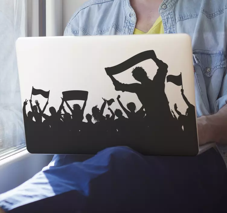 Adesivo per laptop collezione di sagome di protesta - TenStickers