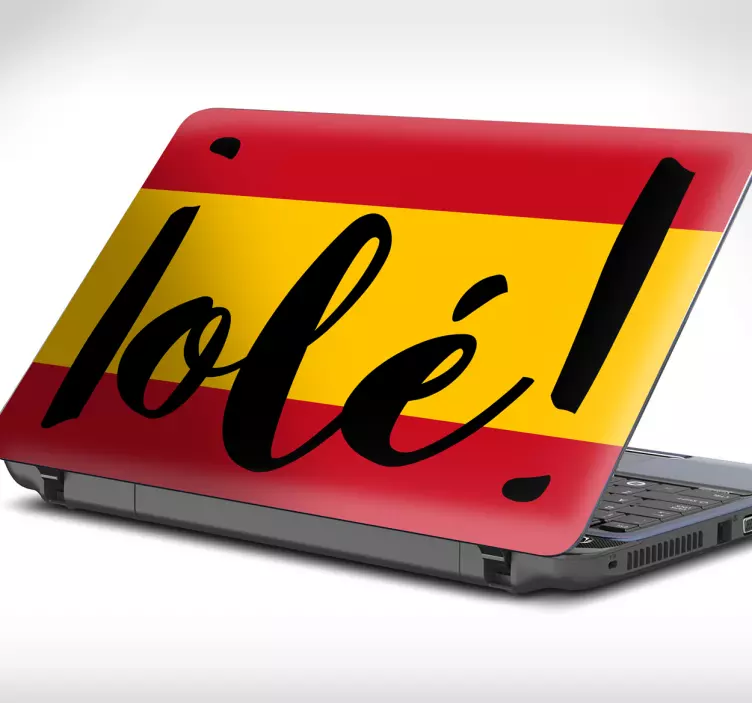 Adesivo per laptop colori ed espressione della spagna - TenStickers