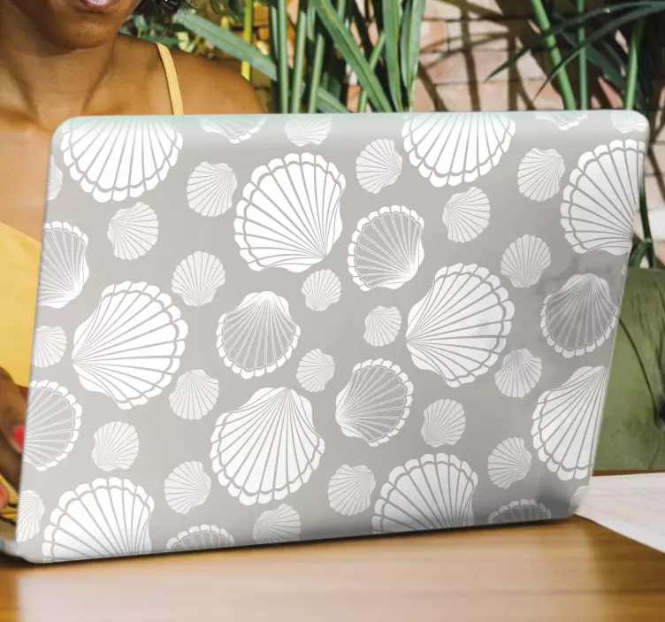 Adesivo per laptop con motivo a conchiglia - TenStickers