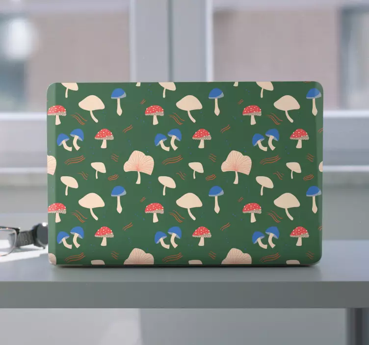 Adesivo per laptop copertina stampata a fungo - TenStickers