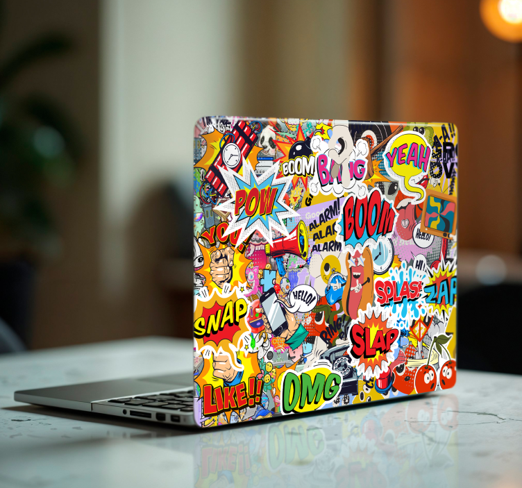 Adesivo per laptop disegni di bombe multicolori - TenStickers