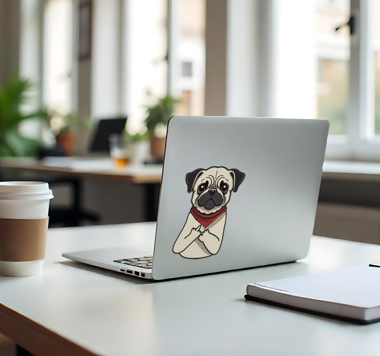 Adesivo per laptop divertente bulldog inglese - TenStickers