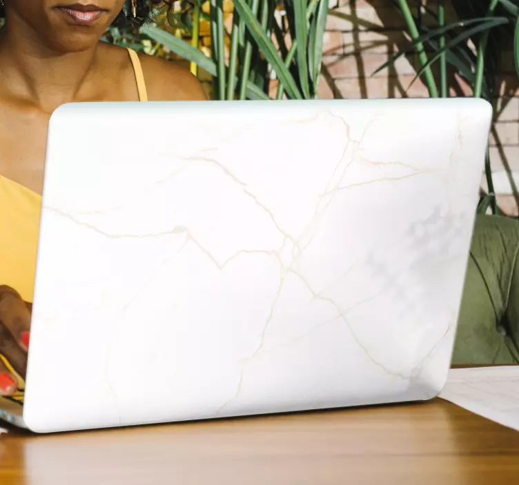 Adesivo per laptop elegante finitura in marmo - TenStickers