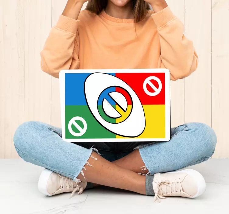 Adesivo per laptop emblema geometrico colorato - TenStickers