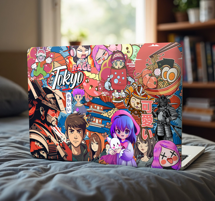 Adesivo per laptop etichetta bomba anime - TenStickers