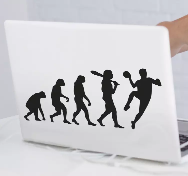 Adesivo per laptop evoluzione dell'atletica - TenStickers