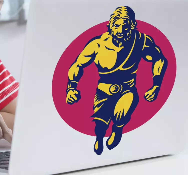 Adesivo per laptop figura eroica che corre - TenStickers