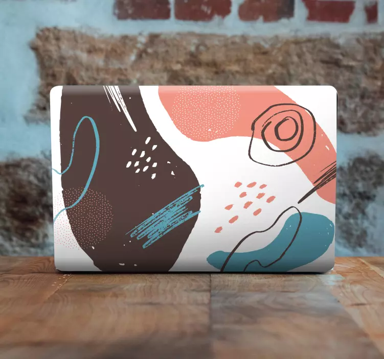 Adesivo per laptop forme astratte colorate - TenStickers