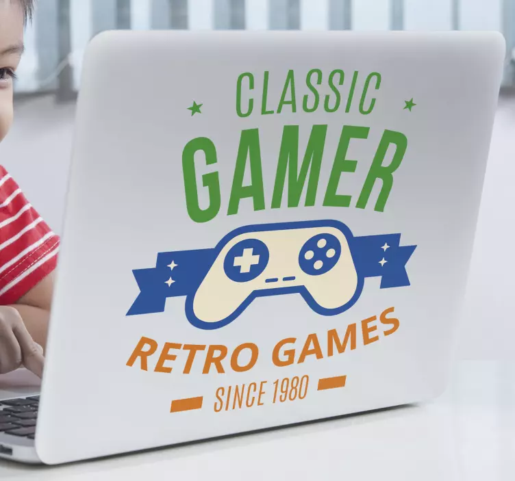 Adesivo per laptop stile classic gamer - TenStickers