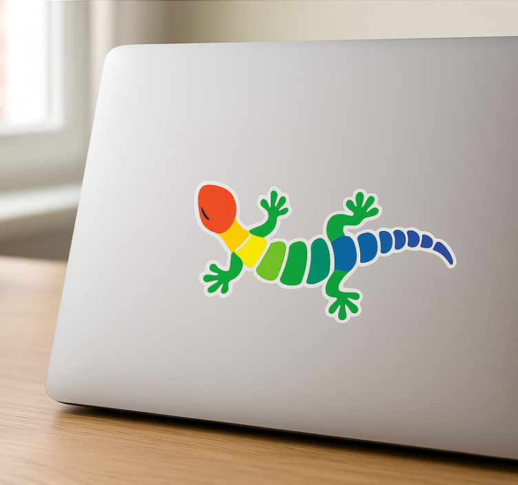 Adesivo per laptop geco colorato - TenStickers