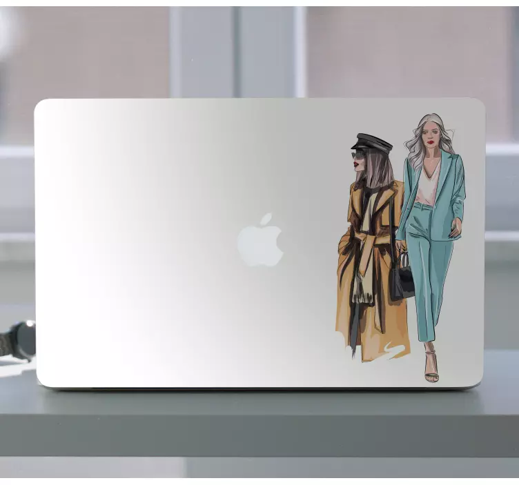 Adesivo per laptop illustrazione di moda chic - TenStickers
