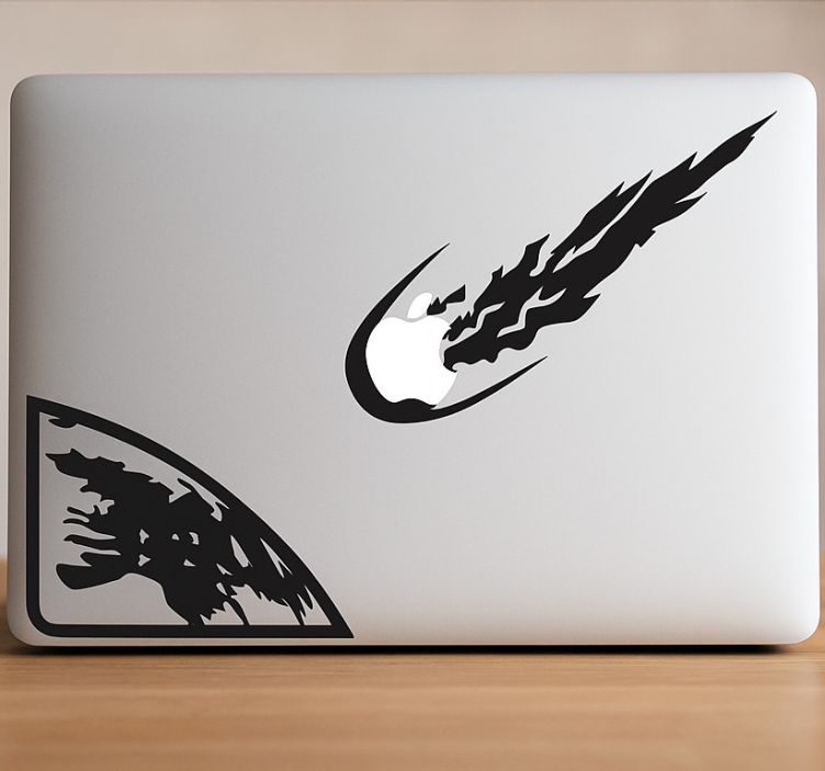 Adesivo per laptop impatto meteorico del macbook - TenStickers