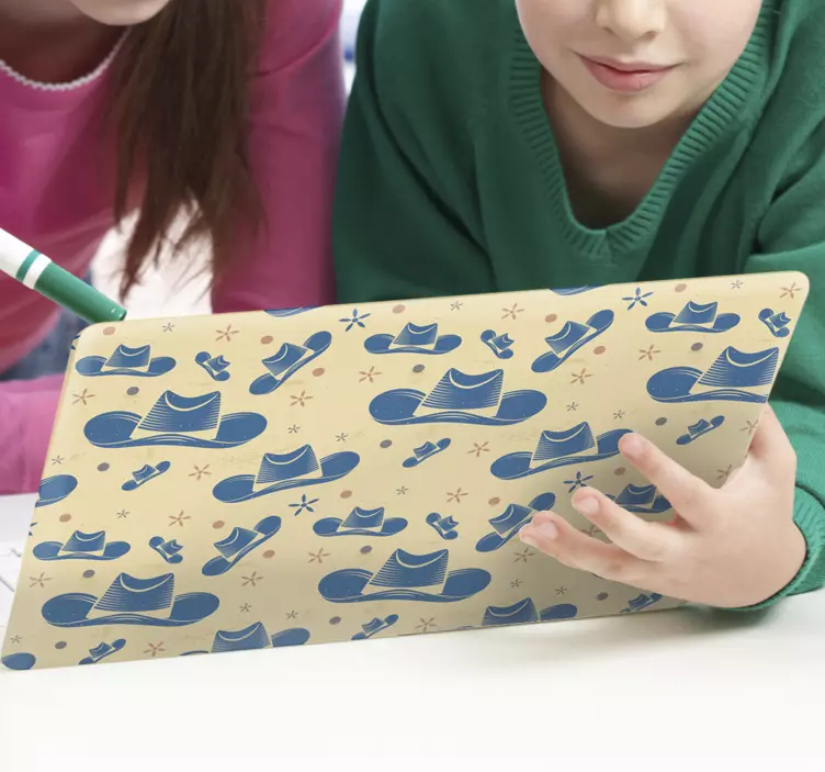 Adesivo per laptop modello di cappello da cowboy - TenStickers