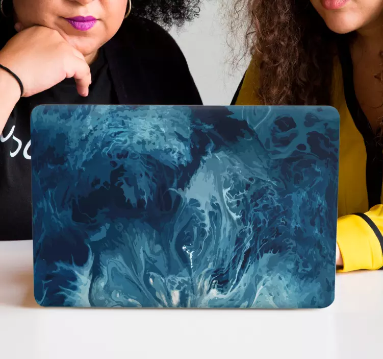 Adesivo per laptop modello fluido astratto - TenStickers