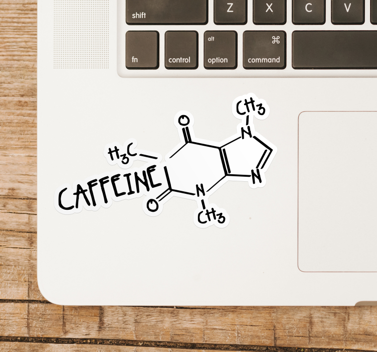 Adesivo per pc con molecola di caffeina - TenStickers