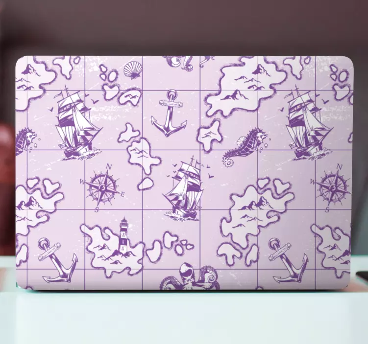 Adesivo per laptop motivi a tema nautico - TenStickers