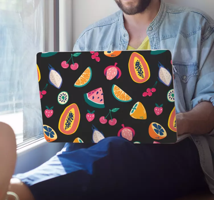 Adesivo per laptop motivi di frutta vibranti - TenStickers