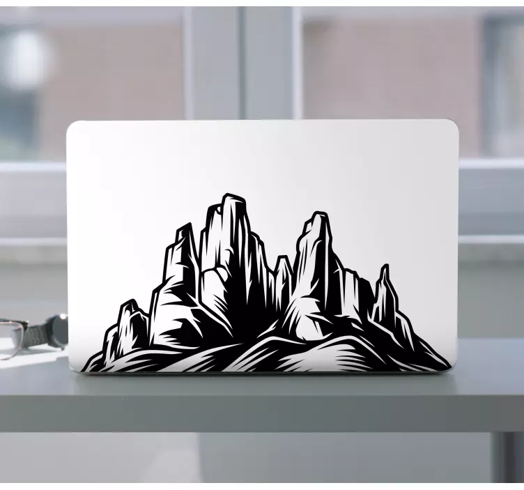 Adesivo per laptop paesaggio montano - TenStickers