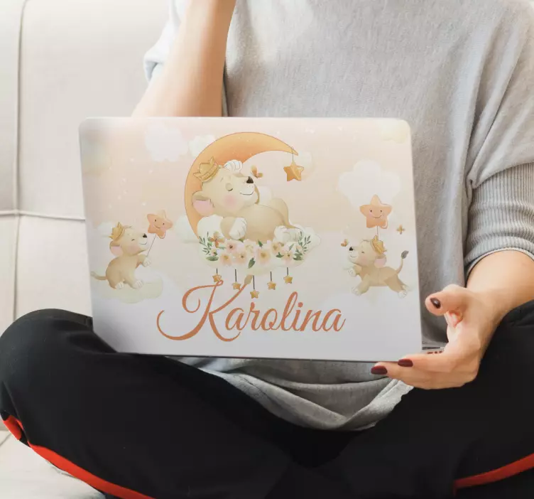 Adesivo per laptop scena di animali stravaganti - TenStickers