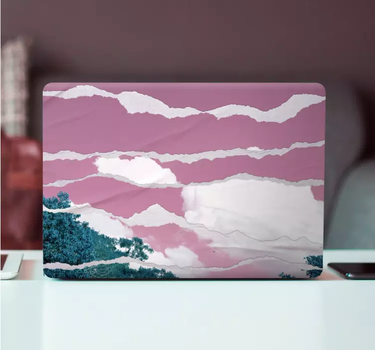 Adesivo per laptop scena di paesaggio nuvoloso - TenStickers