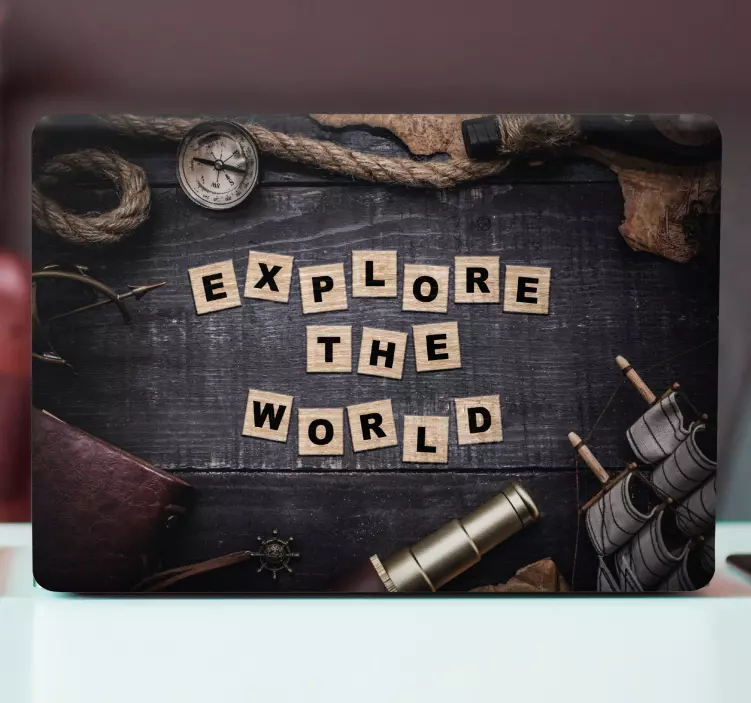 Adesivo per laptop scoprire il globo - TenStickers