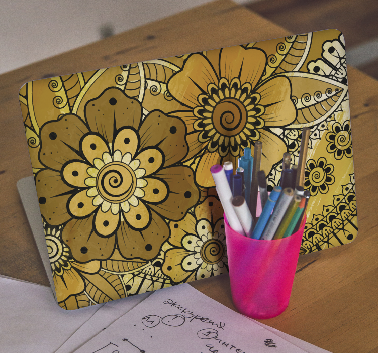 Adesivo per laptop stampa botanica brillante - TenStickers