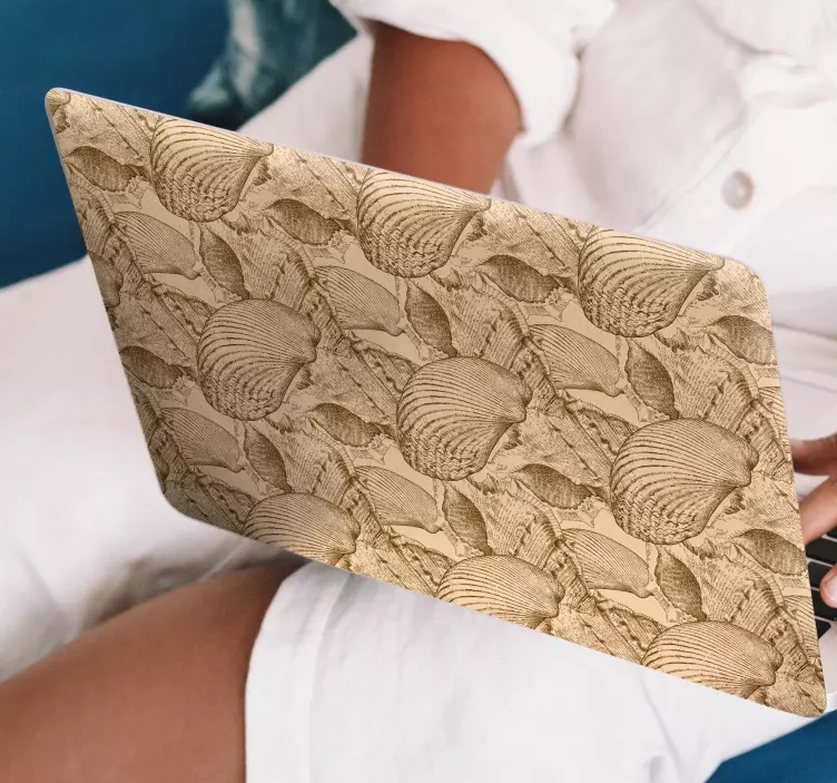 Adesivo per laptop superficie a motivo guscio - TenStickers