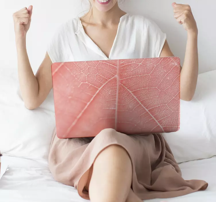 Adesivo per laptop superficie con motivo a foglia - TenStickers