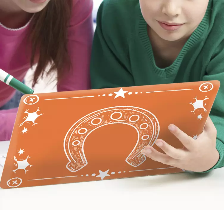Adesivo per laptop superficie di gioco a ferro di cavallo - TenStickers